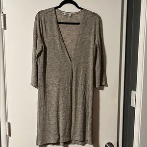 Kasper Metallic Gray Knit cardigans